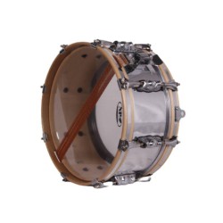 SAYÓN PASIÓN DEL SUR TAMBOR CROME 35,6 Ø X 14 CM PRATA NATURAL HOOPS GROOVE