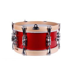 TAMBOR SAYÓN PASIÓN DEL SUR CROME 30,5 Ø X 14 CM ROJO CEREZA AROS NATURAL LISO