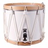 TAMBOR GRANADERO CUERDA 38,1 Ø X 30 CM NIEVE AROS NATURAL AGUJEROS
