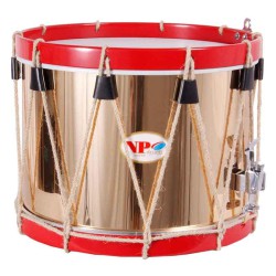 TAMBOR GRANADERO CUERDA 35,6 Ø X 25 CM ORO AROS FUEGO