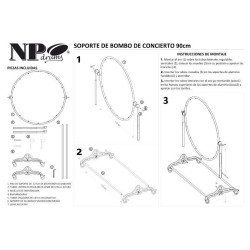 BASS DRUM CONCERT STAND 91.4 Ø