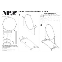 BASS DRUM CONCERT STAND 101.6 Ø