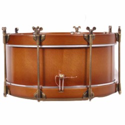 TABAL MORELLANO PIEL 35,6 Ø X 14 CM CON VARILLAS