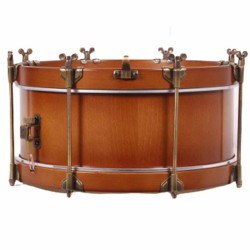 TABAL MORELLANO PIEL 35,6 Ø X 14 CM CON VARILLAS