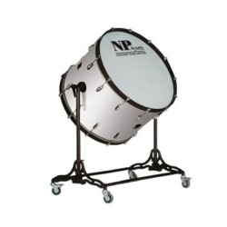 CROME CAMERA BASS DRUM 50.8 Ø X 50 CM WHITE WITH STAND