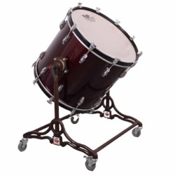 CROME CAMÉRA GROSSE CAISSE 55,9 Ø X 50 CM VIN ROUGE AVEC SUPPORT