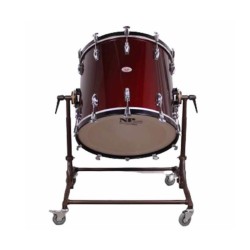 CROME CAMÉRA GROSSE CAISSE 55,9 Ø X 50 CM VIN ROUGE AVEC SUPPORT
