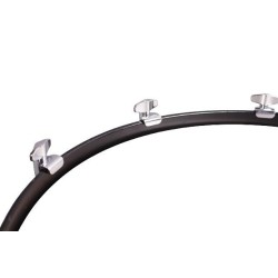 CROME CAMÉRA GROSSE CAISSE 55,9 Ø X 50 CM VIN ROUGE AVEC SUPPORT