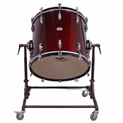 BOMBO CÁMARA CROME 55,9 Ø X 50 CM ROJO VINO CON SOPORTE