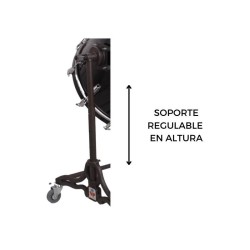 CROME CAMERA BASS DRUM 60.9 Ø X 50 CM WHITE WITH STAND