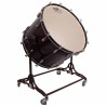 CROME CHAMBER DRUM 71.1 Ø X 50 CM WINE RED WITH STAND