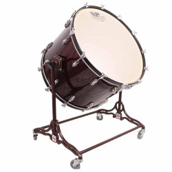 CROME CHAMBER DRUM 71.1 Ø X 50 CM WINE RED WITH STAND