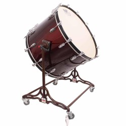 CROME CHAMBER DRUM 71.1 Ø X 50 CM WINE RED WITH STAND