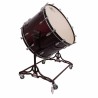 CROME CHAMBER DRUM 71.1 Ø X 50 CM WINE RED WITH STAND