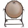 CROME CHAMBER DRUM 71.1 Ø X 50 CM WINE RED WITH STAND