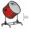 CROME CAMERA BASS DRUM 76.2 Ø X 50 CM CHERRY RED WITH STAND