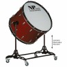 CROME 32" X 20" WINE RED CAMERA BASS DRUM WITH STAND