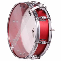 CAJA MARCHING ALUMINIO 35,6 Ø X 09 CM ROJO