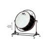 BLACK OLD 32" X 20" CONCERTO BAIXO TAMBOR COM SUPORTE