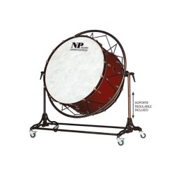 OLD 36" X 20" CHERRY RED CONCERT BASS DRUM...