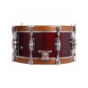 TAMBOR SAYÓN PASIÓN DEL SUR CROME 35,6 Ø X 16 CM ROJO VINO AROS MIEL LISO