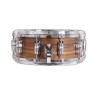 PRIVILEGE SYMPHONY BOX 35.6 Ø X 14 CM WALNUT CAST METAL RINGS