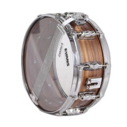 PRIVILEGE SYMPHONY BOX 35.6 Ø X 14 CM WALNUT CAST METAL RINGS