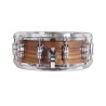 PRIVILEGE SYMPHONY BOX 35.6 Ø X 16 CM WALNUT CAST METAL RINGS