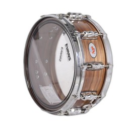 BOÎTE PRIVILÈGE SYMPHONY 35,6 Ø X 16 CM NOYER ANNEAUX EN MÉTAL MOULÉ