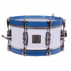 SAYÓN PASIÓN DEL SUR CROME DRUM 35.6 Ø X 16 CM WHITE SKY BLUE HOOPS PLAIN SKY
