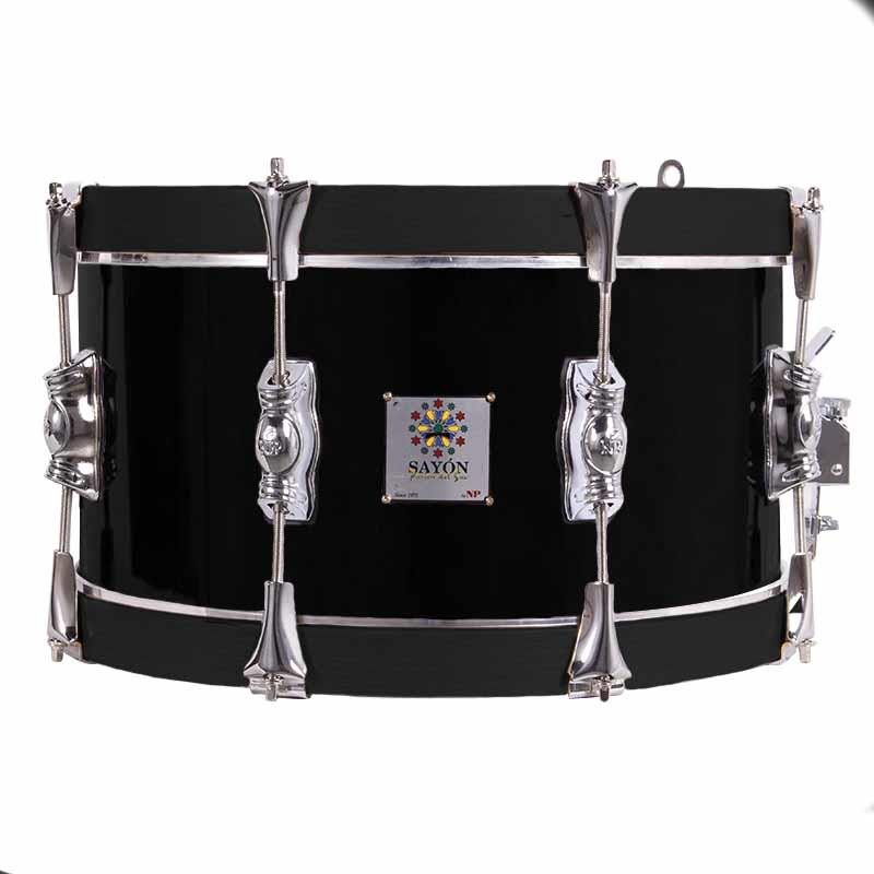 TAMBOR SAYÓN PASIÓN DEL SUR CROME 38,1 Ø X 18 CM NEGRO AROS GRAFITO LISO