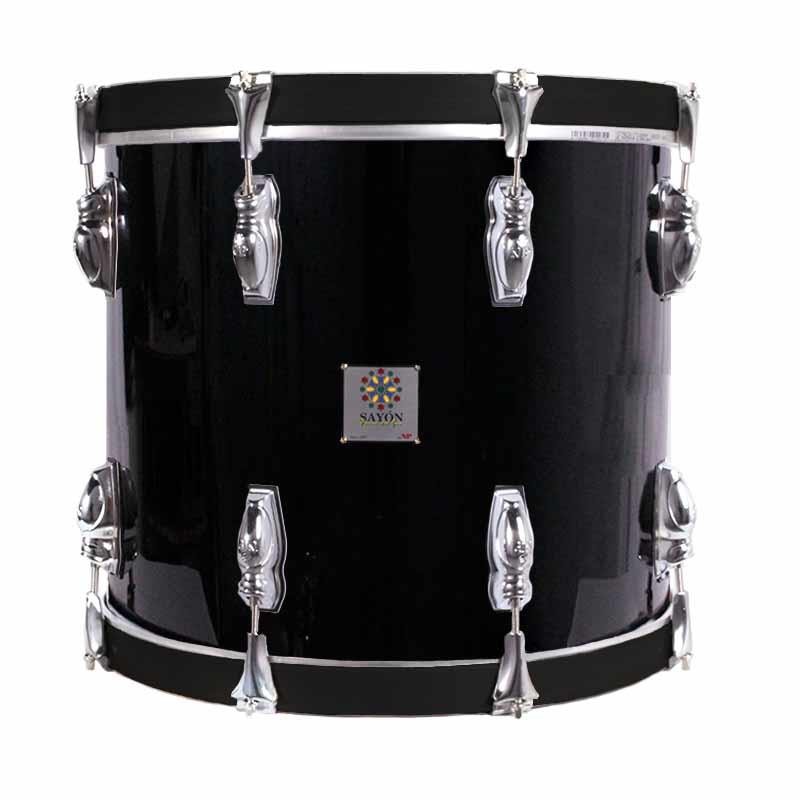 TIMBALE SAYÓN PASIÓN DEL SUR CROME 40,6 Ø X 34 CM BLACK SMOOTH GRAPHITE HOOPS