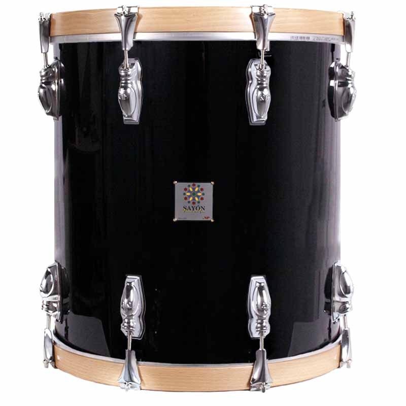 TIMBAL SAYÓN PASIÓN DEL SUR CROME 40,6 Ø X 44 CM NEGRO AROS NATURAL LISO