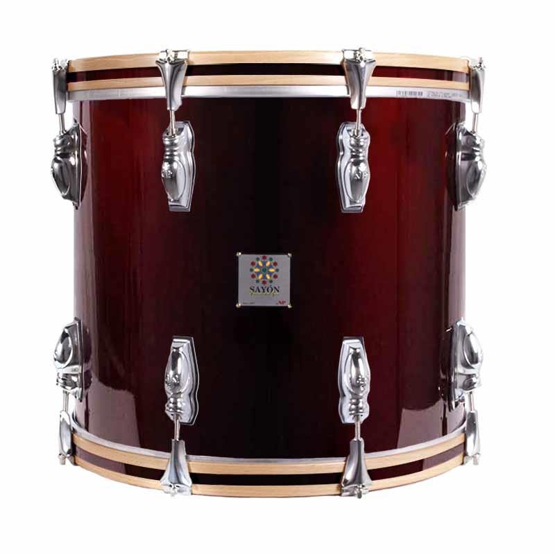 TIMBALE SAYÓN PASIÓN DEL SUR CROME 40,6 Ø X 34 CM WINE RED NATURAL GROOVE HOOPS