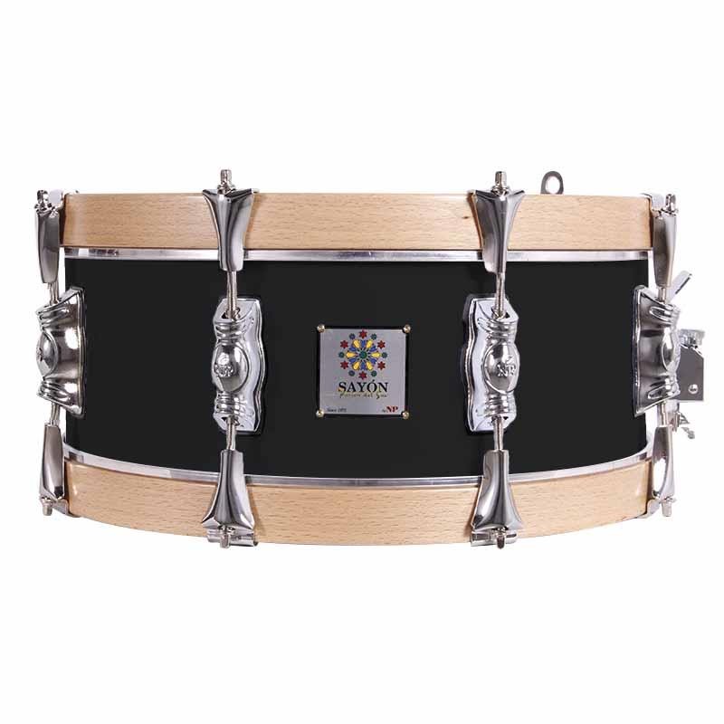 TAMBOR SAYÓN PASIÓN DEL SUR CROME 35,6 Ø X 14 CM NEGRO NATURAL LISO