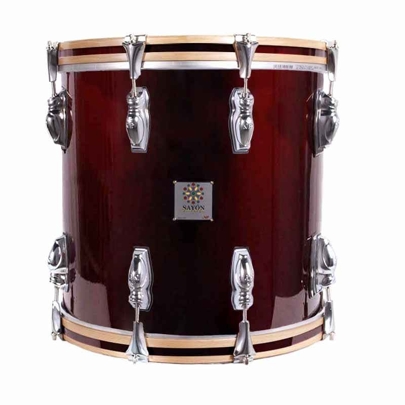 TIMBAL SAYÓN PASIÓN DEL SUR CROME 38,1 Ø X 34 CM ROJO VINO AROS NATURAL RANURA