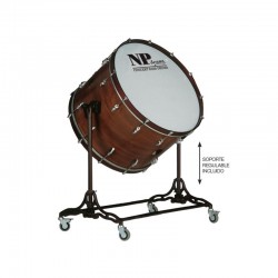 CROME 36" X 20" WALNUT CAMERA BASS DRUM...