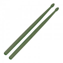 BAQUETA TAMBOR REGLAMENTO FIBRA VERDE 1 PAR