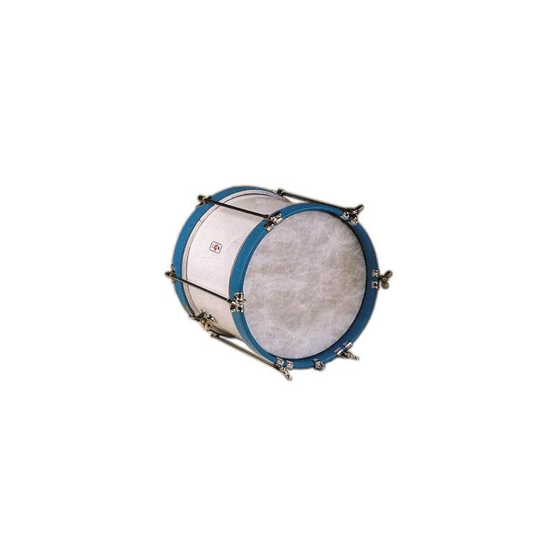 TAMBOR TAMBORRADA VARILLAS 25,4 Ø X 20 CM BLANCO AROS AZUL MARINO