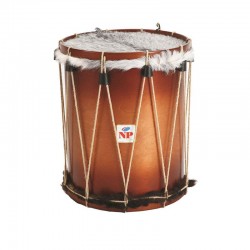 TIMBAL PERUANO CUERDAS 38,1 Ø X 44 CM NOGAL