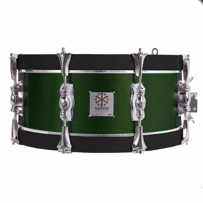 TAMBOR SAYÓN PASIÓN DEL SUR CROME 35,6 Ø X 14 CM VERDE AROS GRAFITO LISO