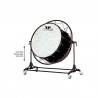 GROSSE CAISSE DE CONCERT OLD 32" X 20" NOIRE AVEC SUPPORT