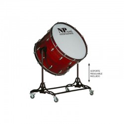 CROME 32" X 20" MAHOGANY CAMERA BASS DRUM...
