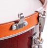 TAMBOR SAYÓN PASIÓN DEL SUR CROME 35,6 Ø X 16 CM ROJO VINO AROS MIEL LISO