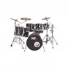 TWIN ROCK 7 PIECE DRUM SET SPARKLE BLACK METAL HOOPS