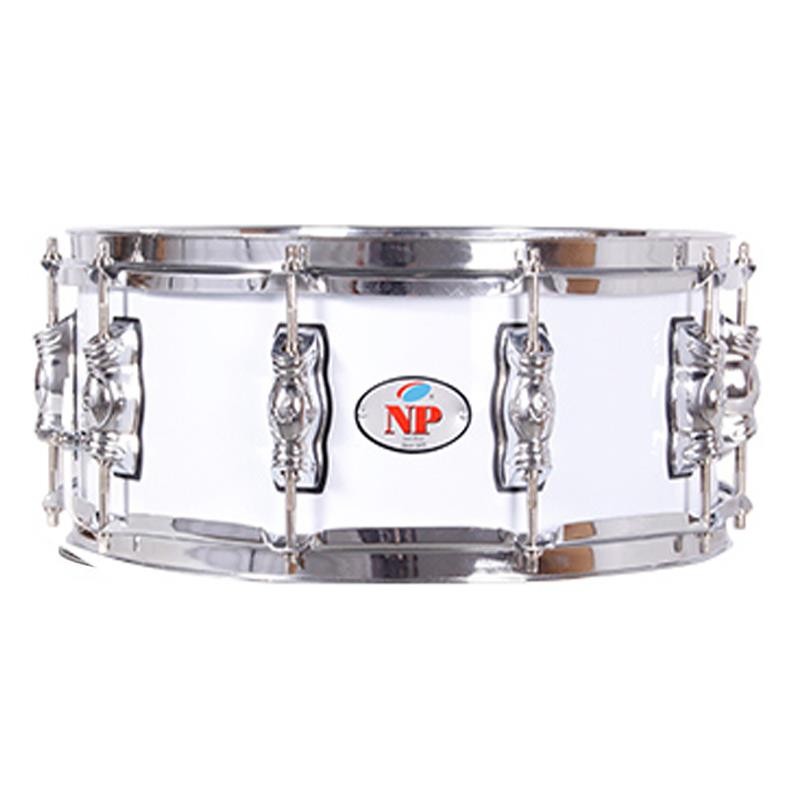 GREAT LINED WOODEN BOX 35.6 Ø X 16 CM WHITE METAL HOOPS