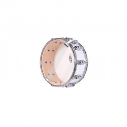 CAJA MADERA GREAT FORRADA 35,6 Ø X 16 CM BLANCO AROS METÁLICOS 