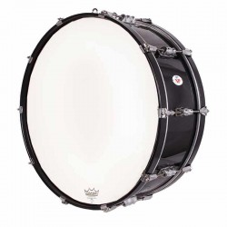 CROME STANDARD MARCH BASS DRUM 66.1 Ø X 20 CM BLACK SMOOTH GRAPHITE HOOPS