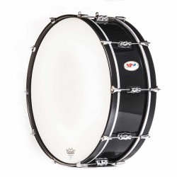 CROME STANDARD MARCH BASS DRUM 66.1 Ø X 20 CM BLACK SMOOTH GRAPHITE HOOPS