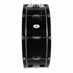 CROME STANDARD MARCH BASS DRUM 66.1 Ø X 20 CM BLACK SMOOTH GRAPHITE HOOPS